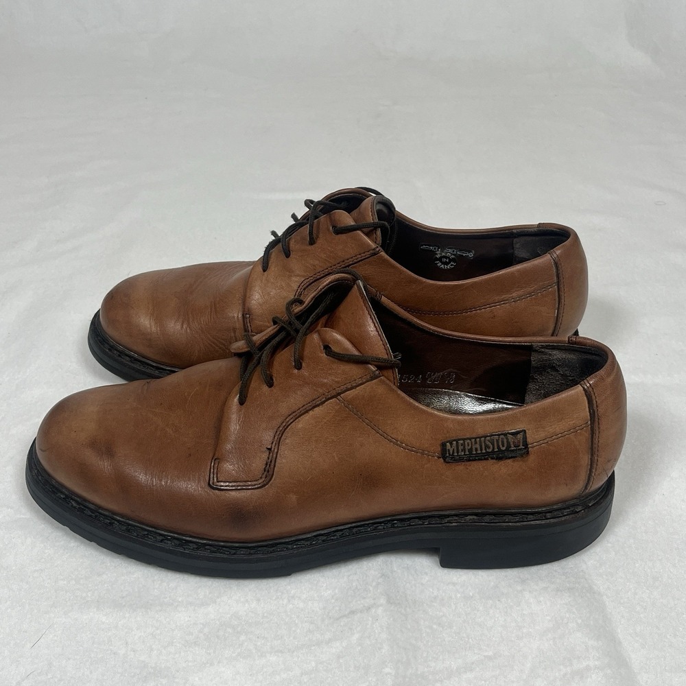 Mephisto Marlon Air Brown Goodyear Welt Pebbled Leather Oxford Shoes Men's Sz 10 - Picture 5 of 8